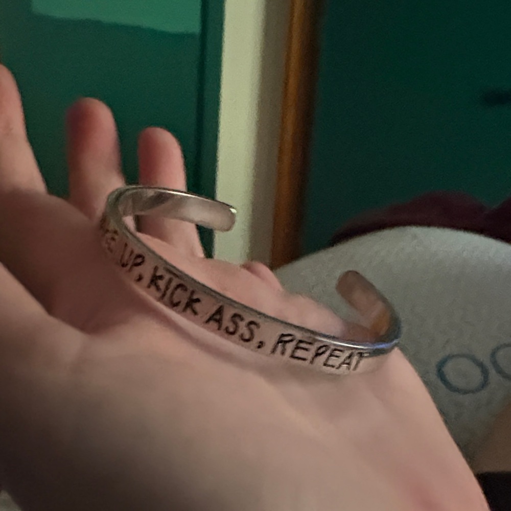 Source Unknown Silver Inspirational Bracelet - image 2